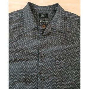 Haggar Men's Medium Performance Wear Cool Dry Collard Button Short Sleeve Shirt